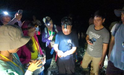 圖8 水域生態調查實作體驗-夜間觀察與導覽解說